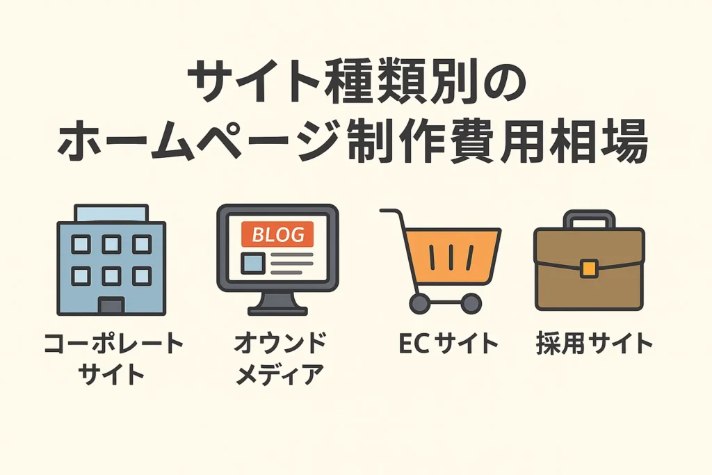 サイトの種類別の費用相場と制作のポイント